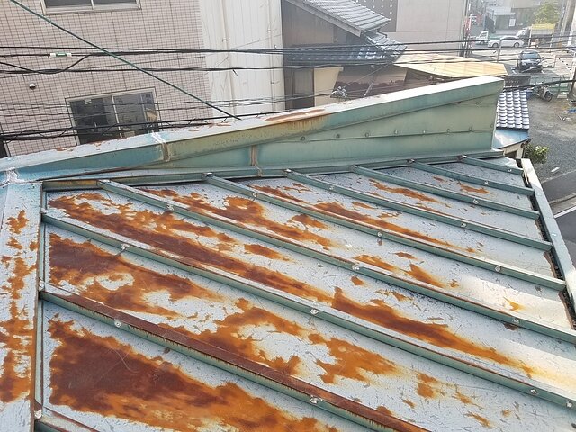 福岡市 中央区 瓦棒板金屋根の張り替え