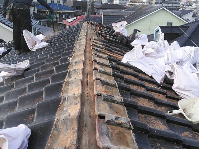 福岡県 春日市 雨漏りによる棟工事