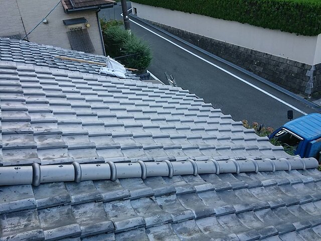 福岡県 筑紫野市 雨漏りによる一部分葺き替え工事